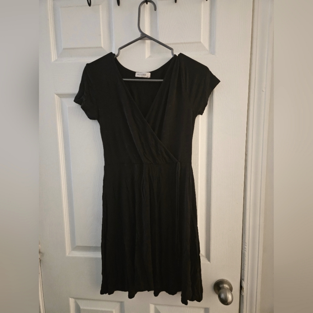 Antistar Cotten Stretch Wrap Dress